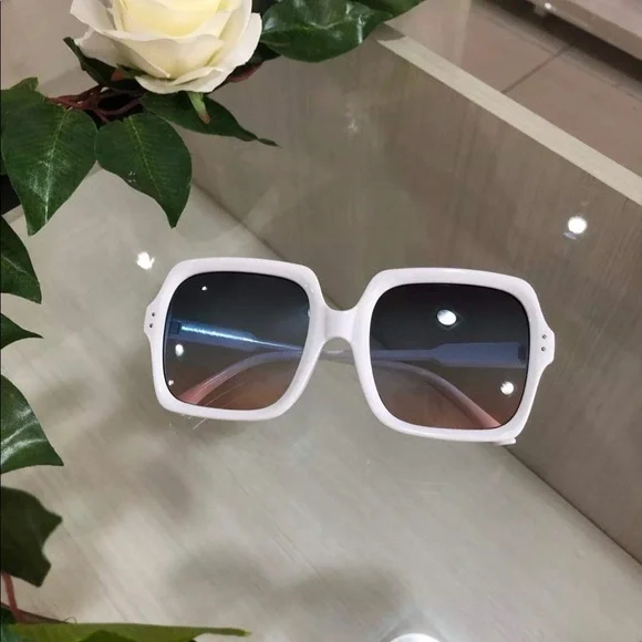 Sunglasses square oversize summer women champagne black pink luxury - Picture 7 of 14